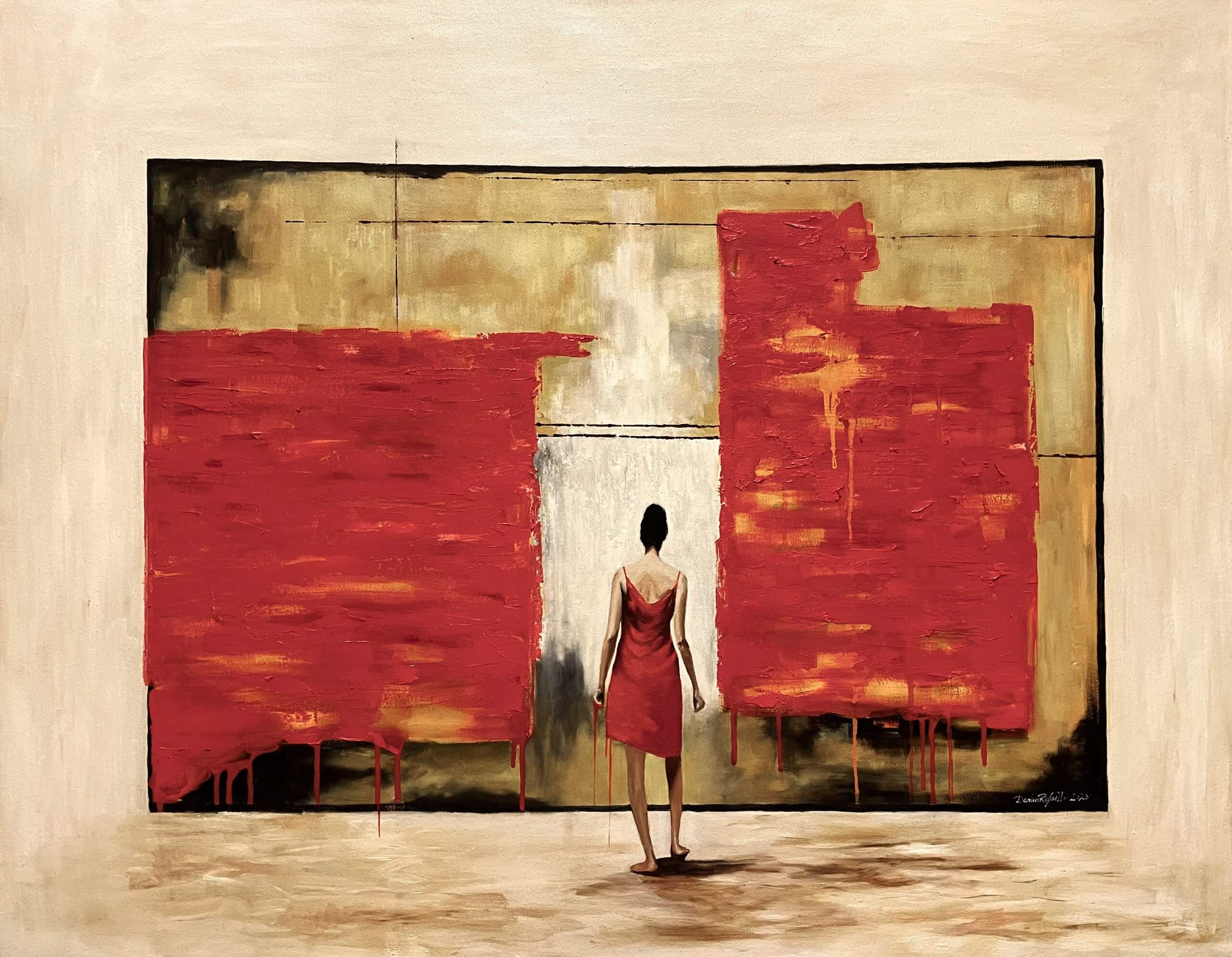 3. Lady In Red 紅衣女郎 91×116.5cm 50F Oil On Canvas 2023