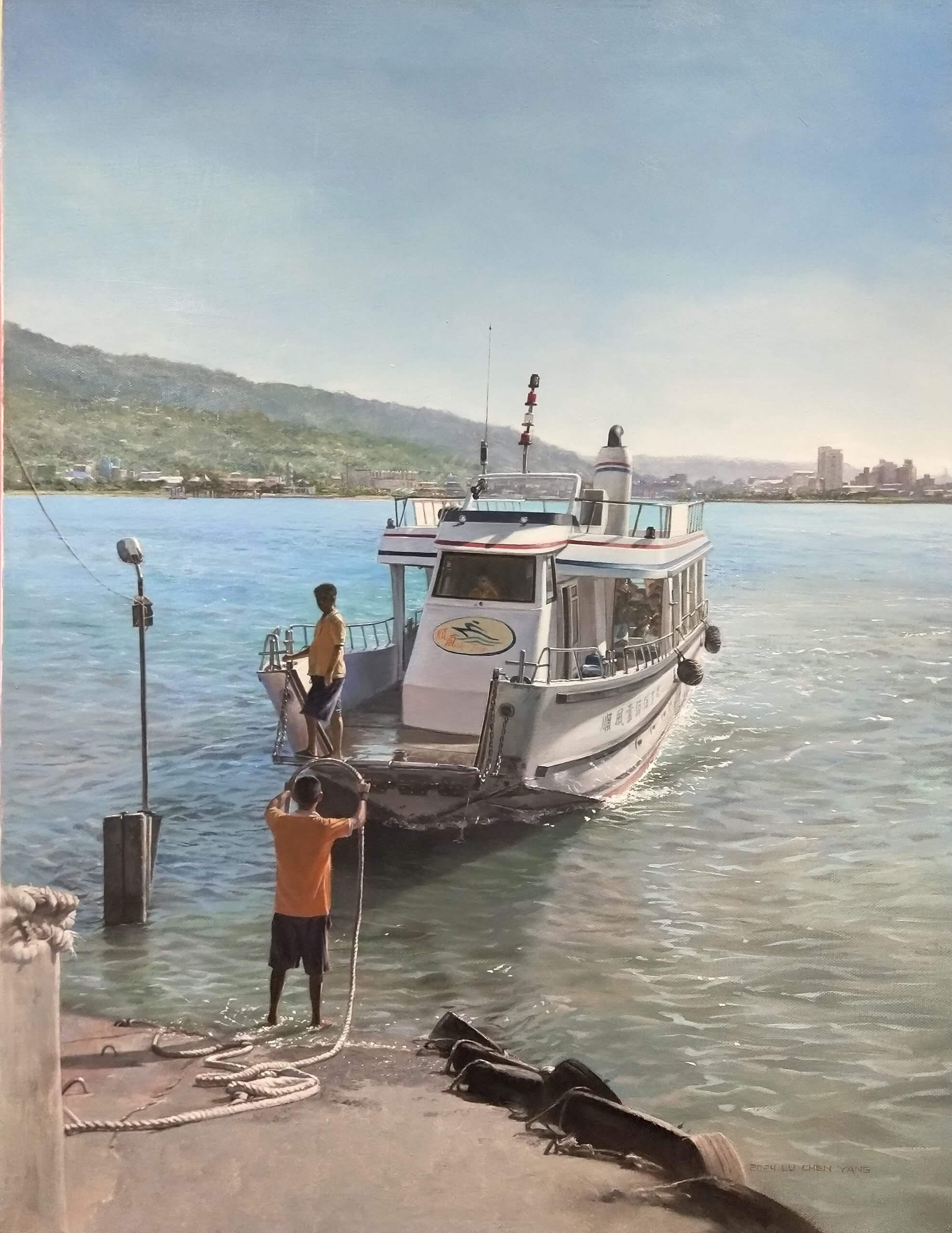 蔚藍 53X41cm 畫布油畫 2024