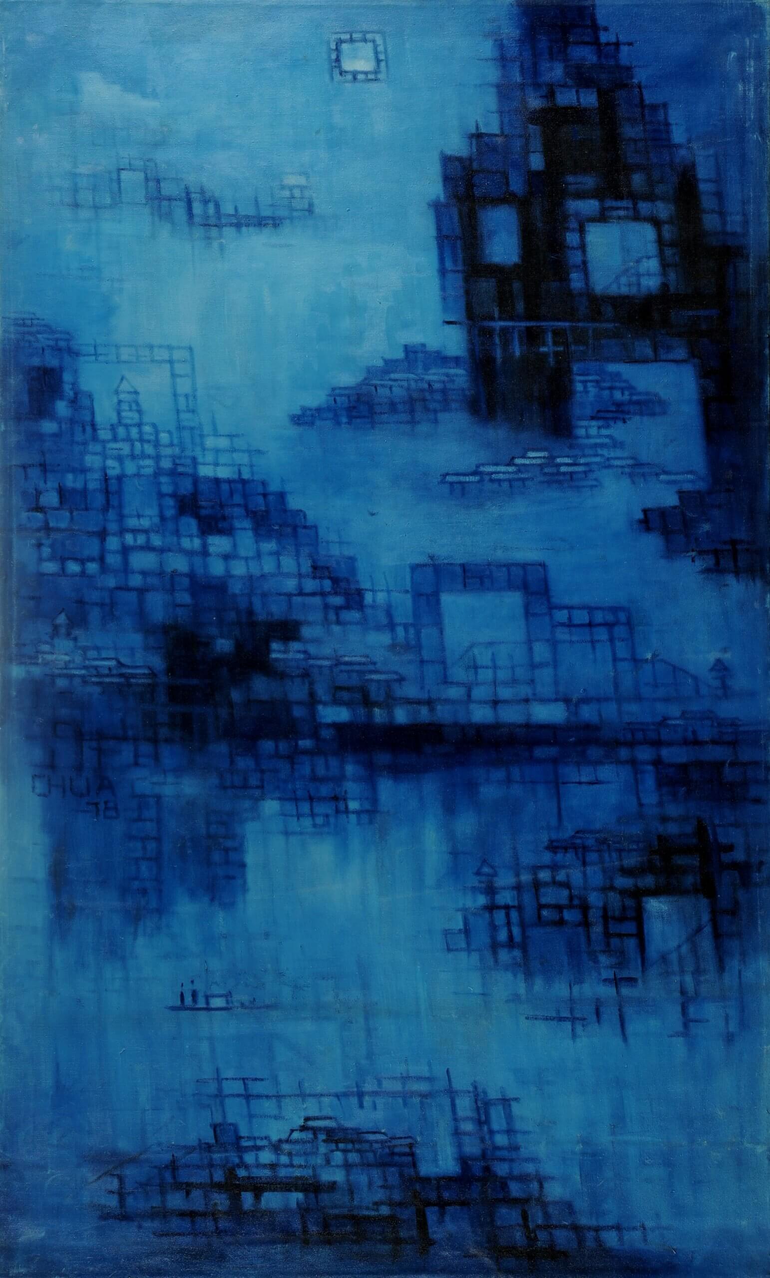 蔡雲程-河畔-水城淡霧(56#)140x84cm