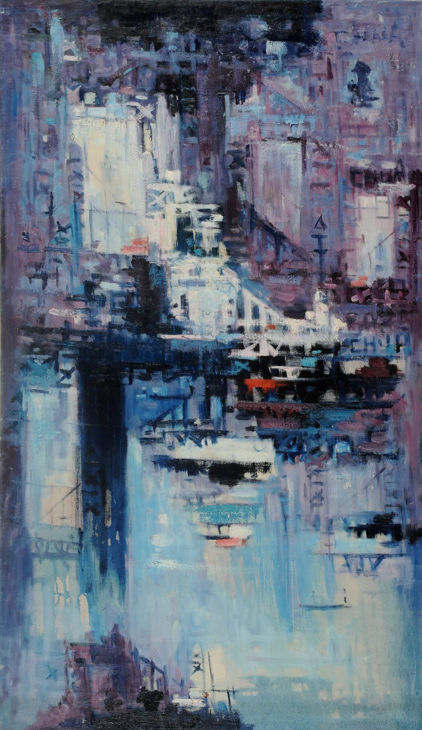 蔡雲程-鐵橋時期-橋底風景之十二-(65#)155x88cm